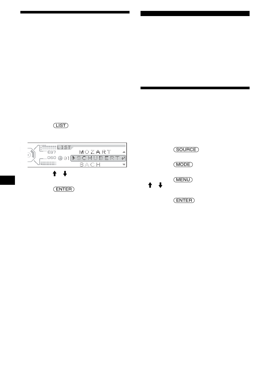 Localización de discos por nombre, Radio, Almacenamiento automático de emisoras | Memoria de la mejor sintonía (btm), Listado, 14 localización de discos por nombre | Sony CDX-M800 User Manual | Page 68 / 84