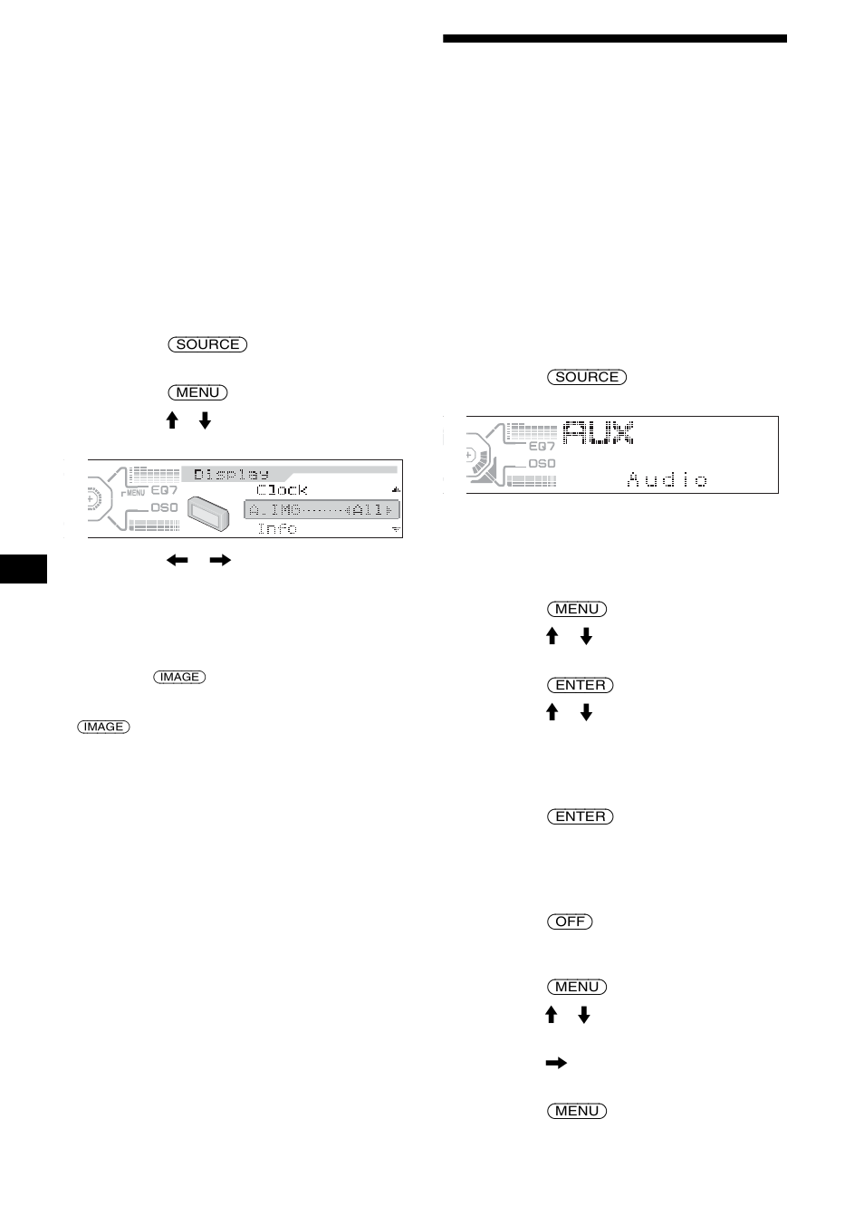 Conexión de equipos auxiliares de audio, Conexión de equipos auxiliares de, Audio | Sony CDX-M800 User Manual | Page 76 / 84