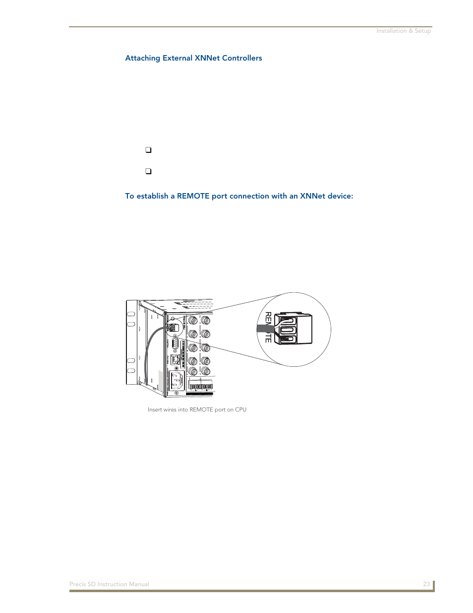 AMX Distribution Matrix Precis SD User Manual | Page 28 / 64