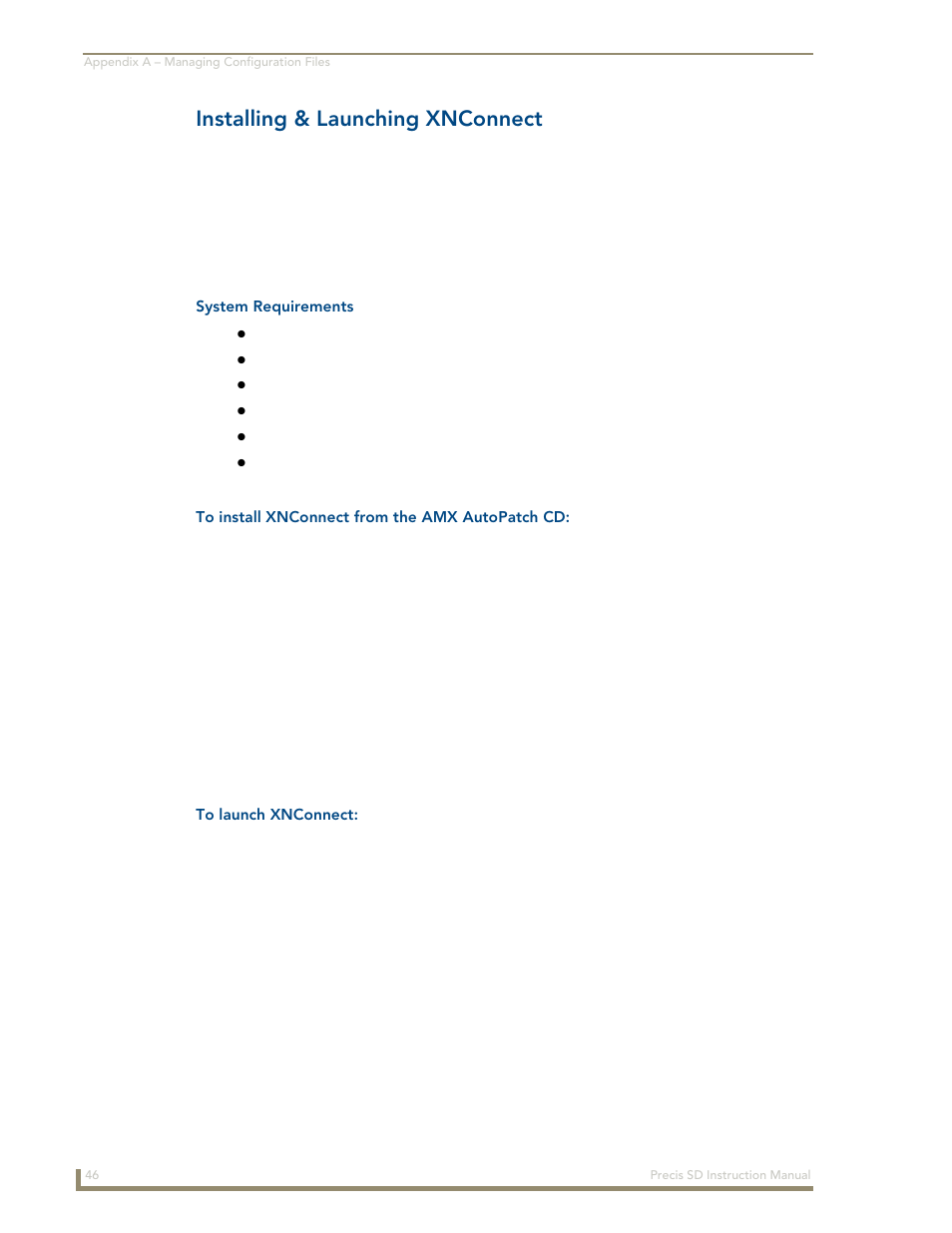 Installing & launching xnconnect | AMX Distribution Matrix Precis SD User Manual | Page 51 / 64