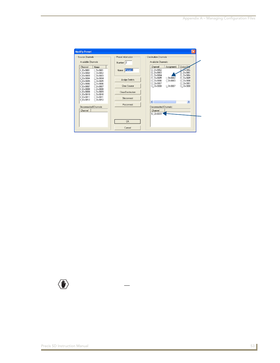 AMX Distribution Matrix Precis SD User Manual | Page 58 / 64