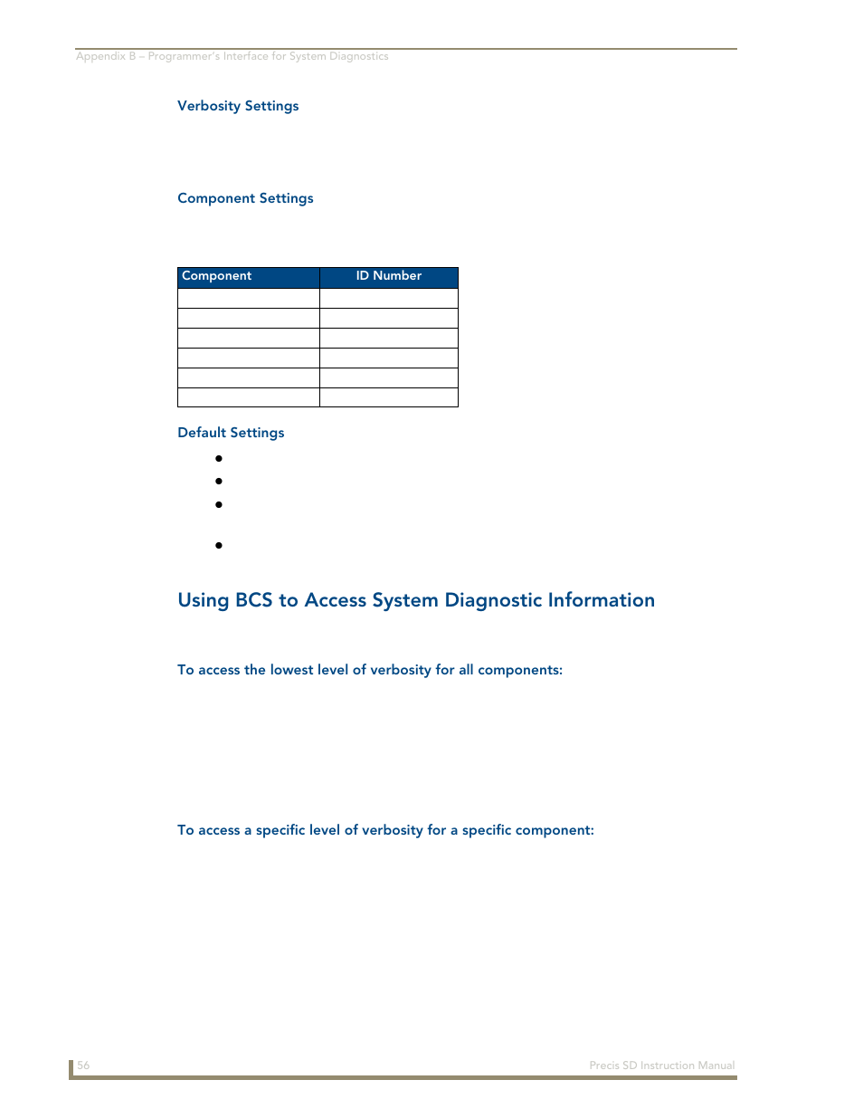 Using bcs to access system diagnostic information | AMX Distribution Matrix Precis SD User Manual | Page 61 / 64