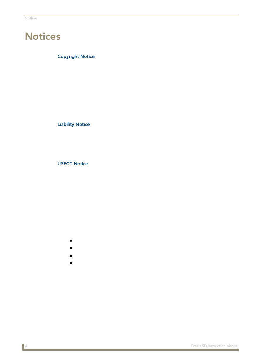 Notices | AMX Distribution Matrix Precis SD User Manual | Page 9 / 64