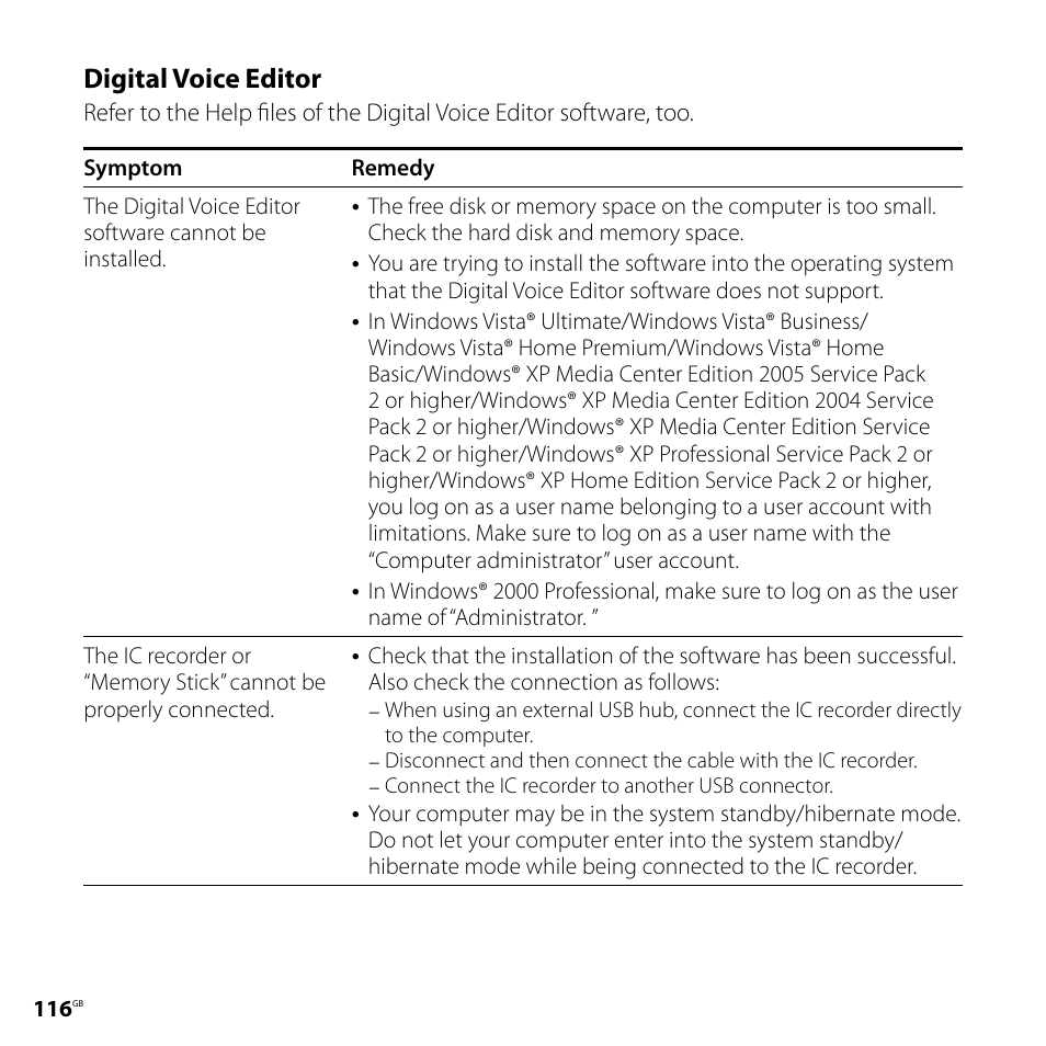 Digital voice editor | Sony ICD-SX700D User Manual | Page 116 / 134