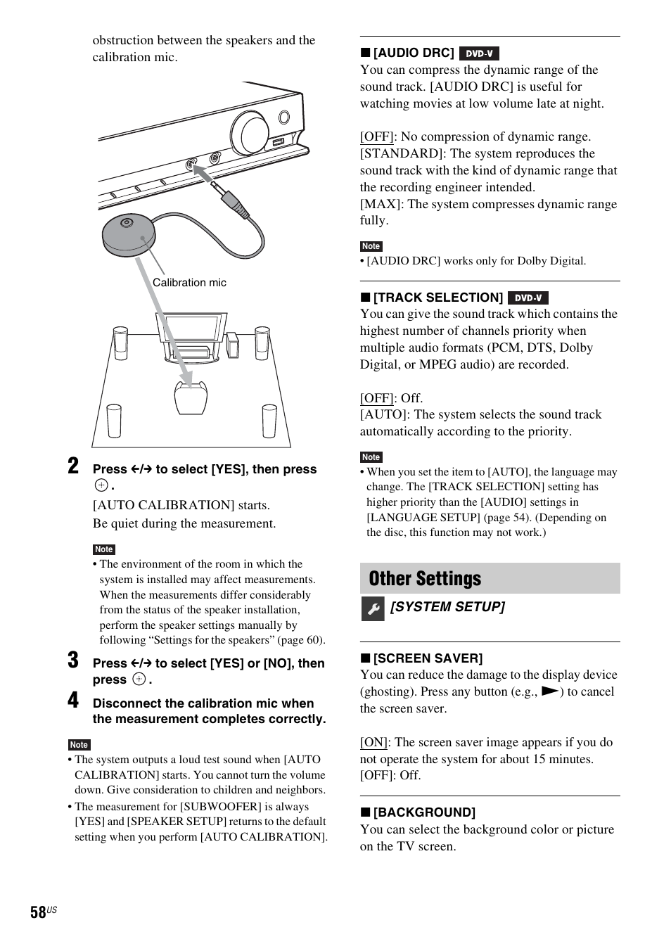 Other settings | Sony DAV-DZ170 User Manual | Page 58 / 76