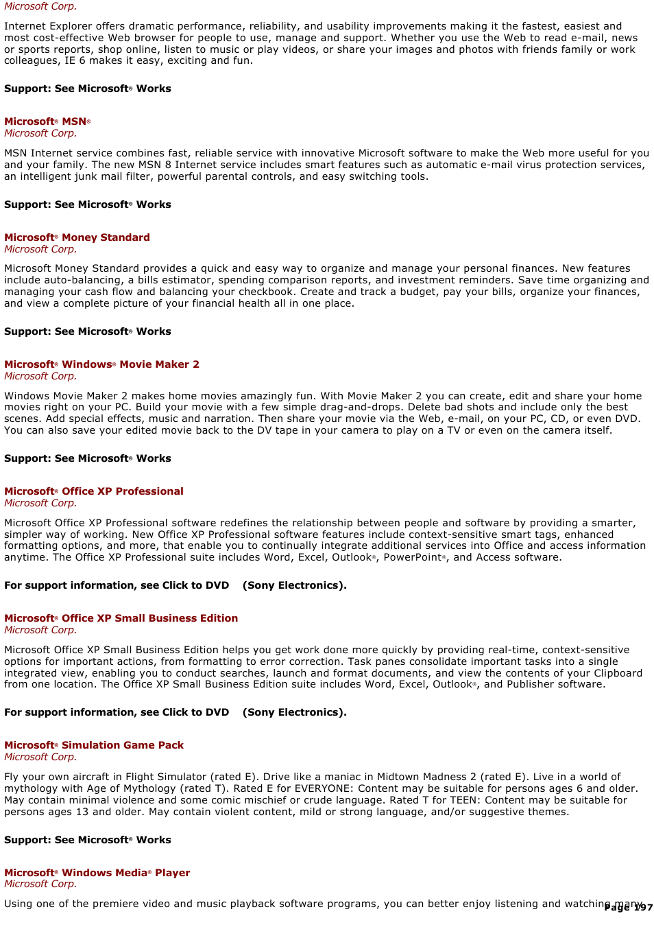 Sony PCG-TR2AP User Manual | Page 197 / 202