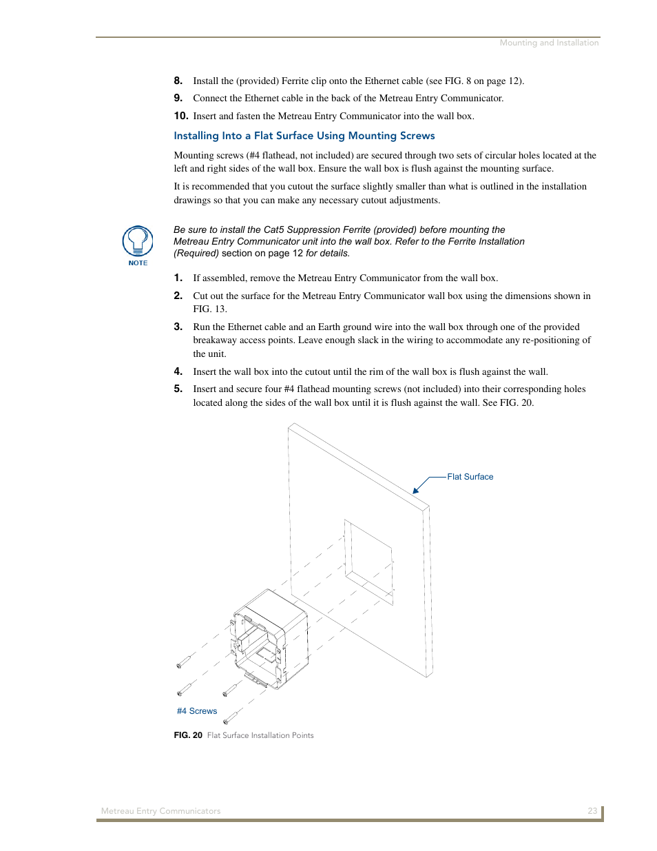 AMX Metreau Entry Communicator with Display MET-ECOM-D User Manual | Page 29 / 84