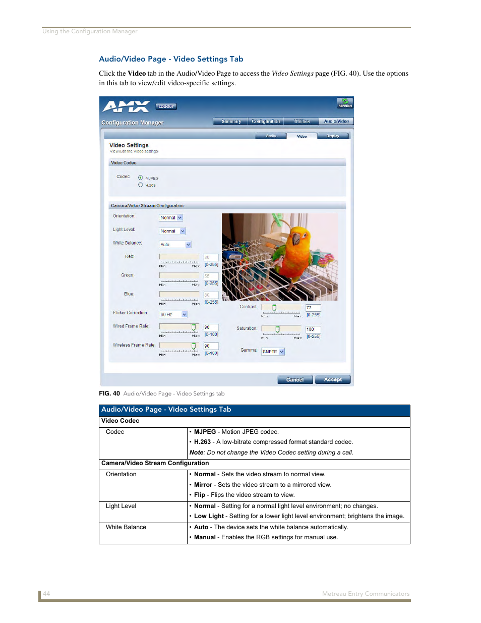 AMX Metreau Entry Communicator with Display MET-ECOM-D User Manual | Page 50 / 84