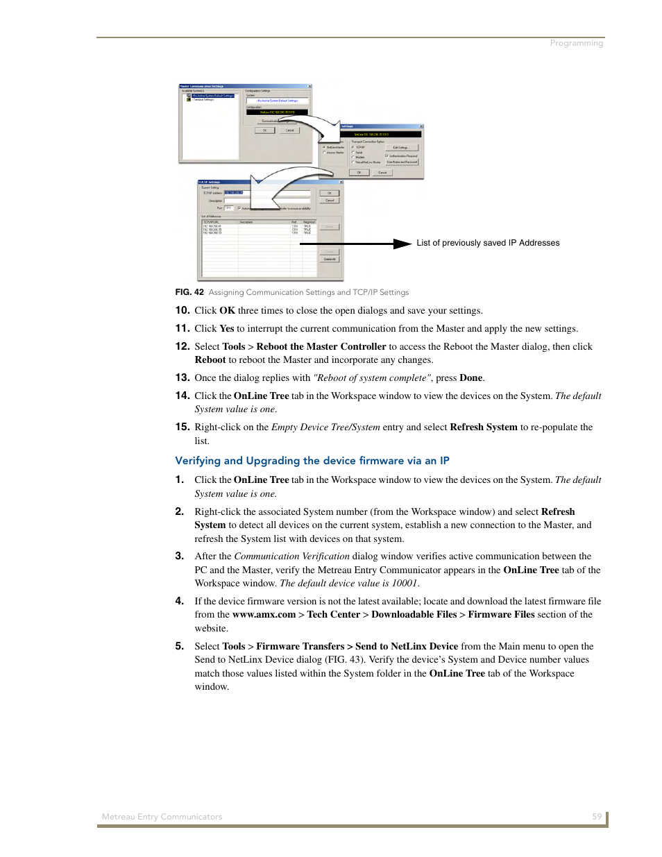 AMX Metreau Entry Communicator with Display MET-ECOM-D User Manual | Page 65 / 84