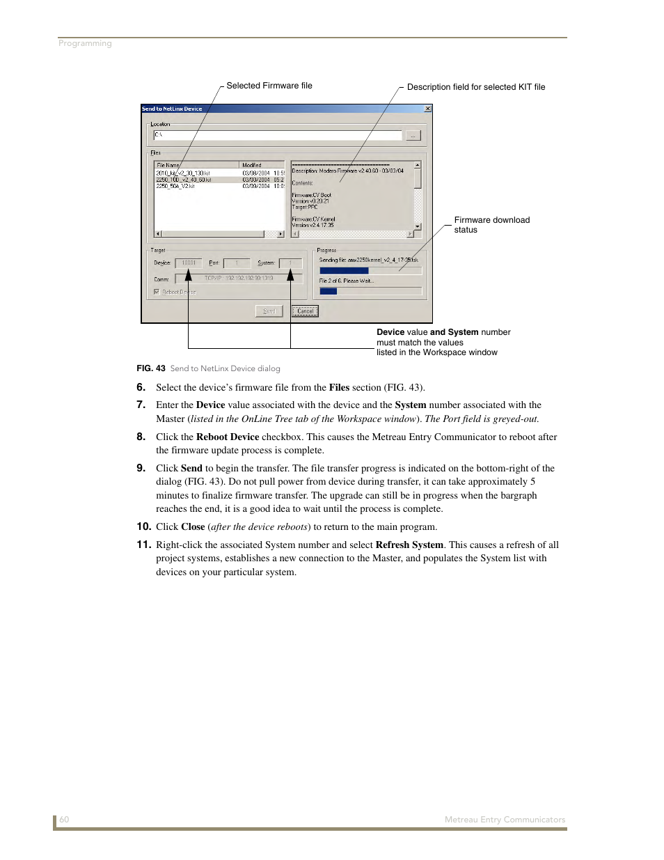 AMX Metreau Entry Communicator with Display MET-ECOM-D User Manual | Page 66 / 84