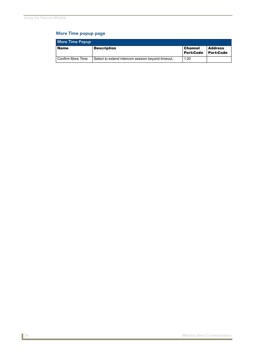 AMX Metreau Entry Communicator with Display MET-ECOM-D User Manual | Page 82 / 84