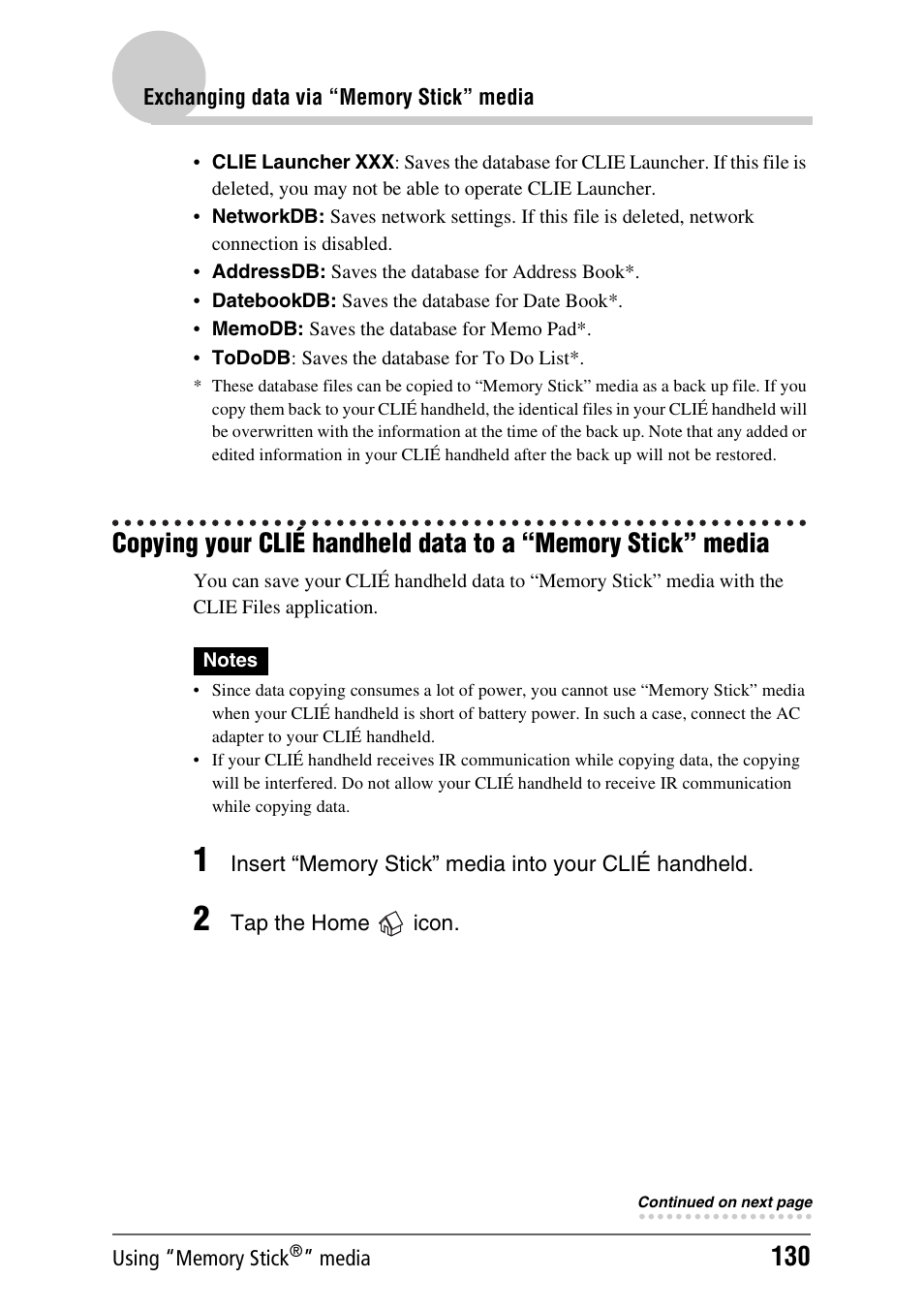 Sony PEG-NX60 User Manual | Page 130 / 176