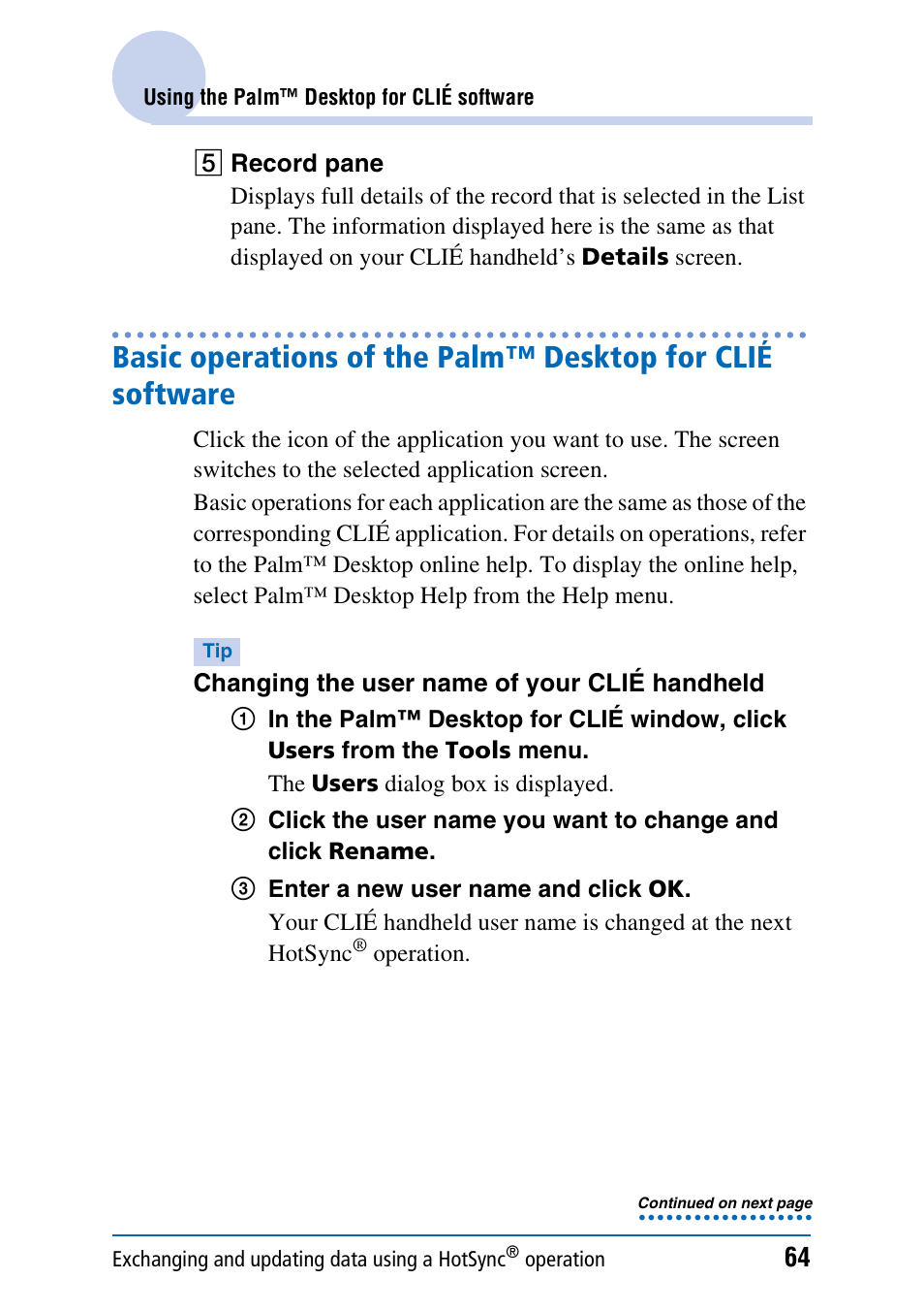 Sony PEG-NX60 User Manual | Page 64 / 176