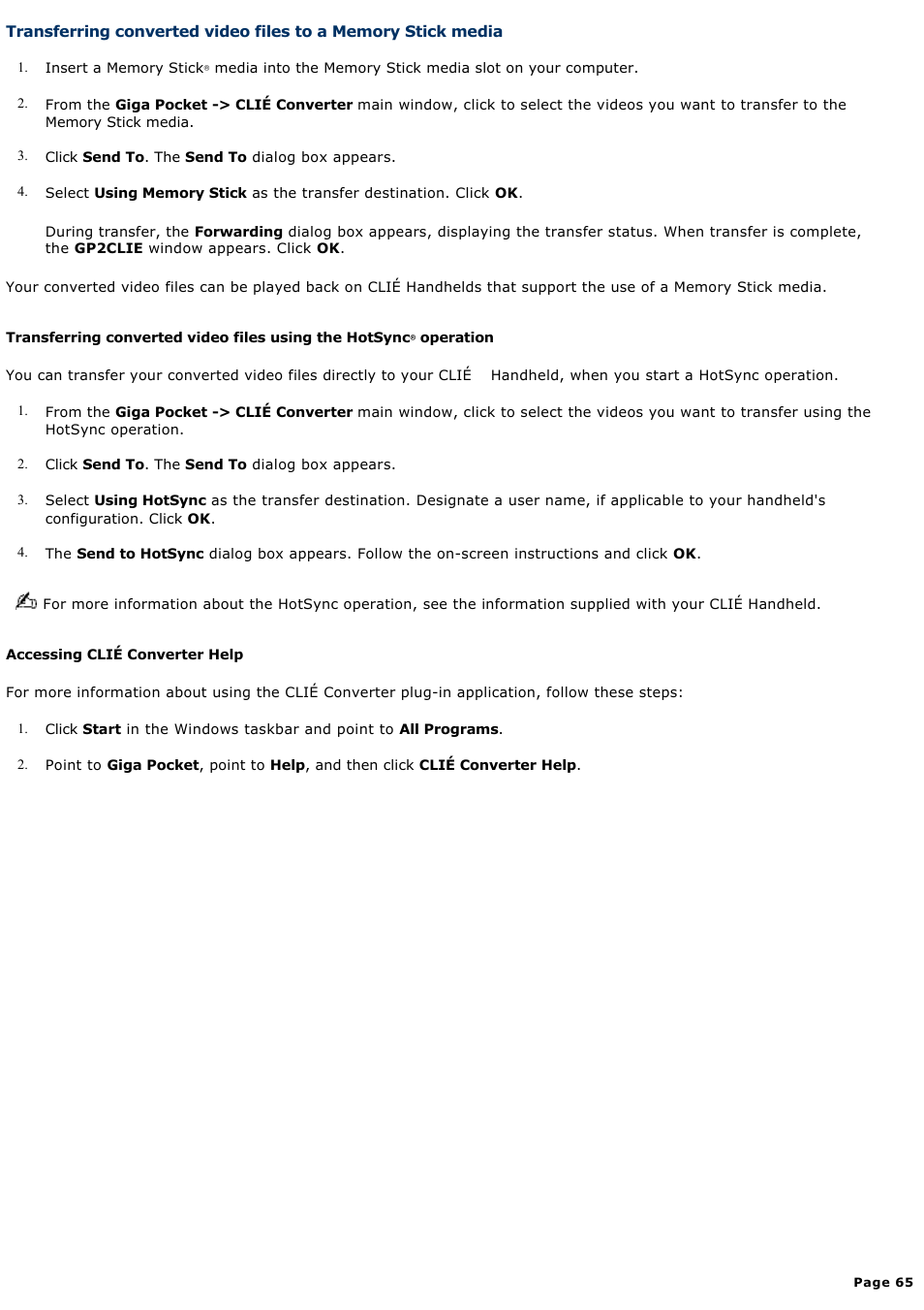 Sony PCV-RS510 User Manual | Page 65 / 143