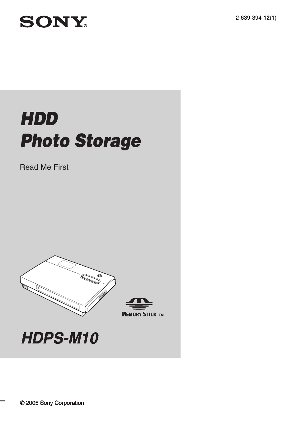 Sony HDPS-M10 User Manual | 24 pages