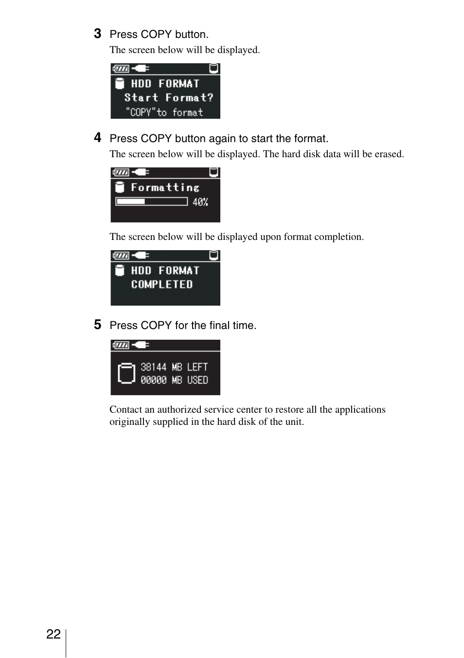 Sony HDPS-M10 User Manual | Page 22 / 24