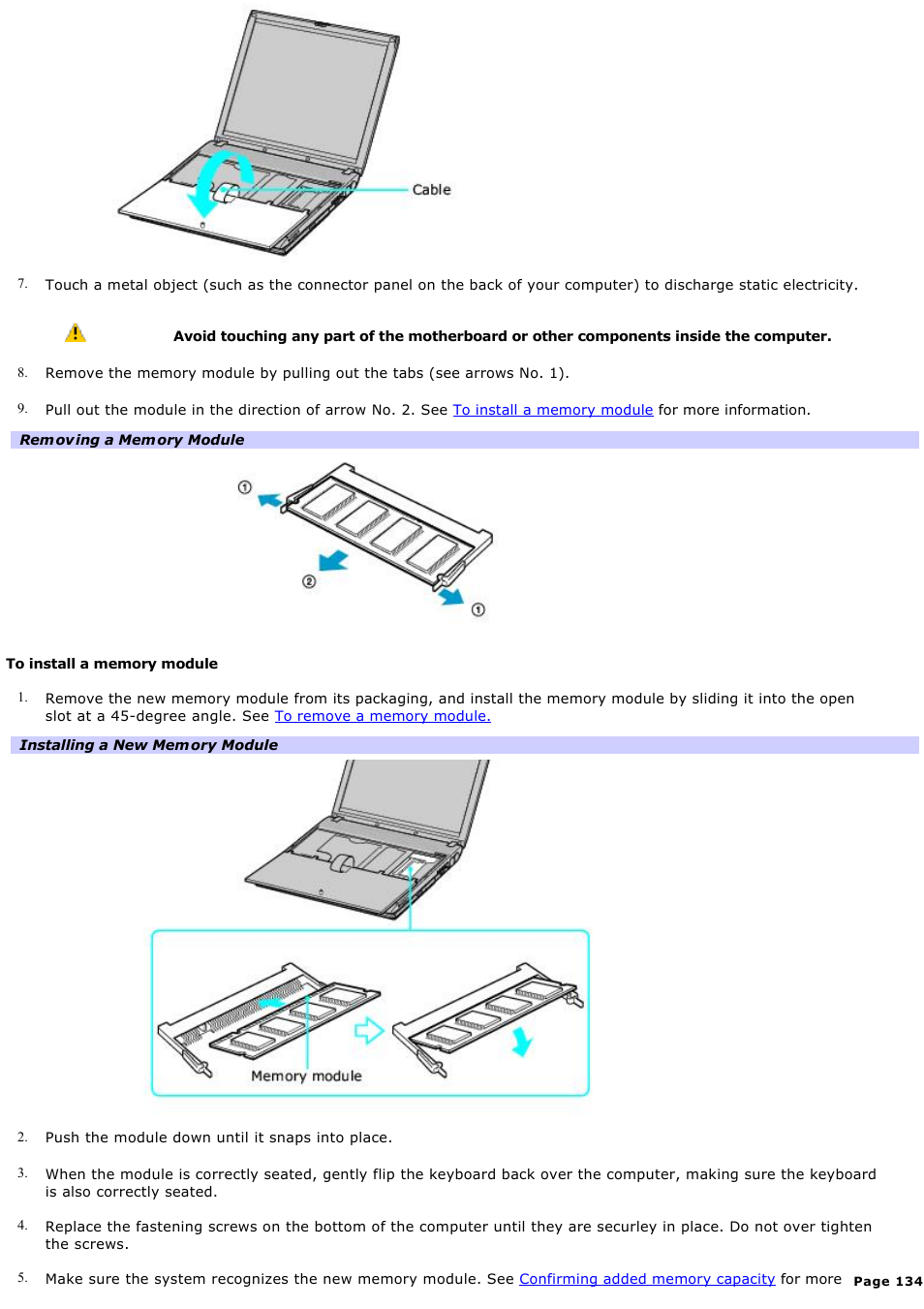 Sony PCG-V505BXP User Manual | Page 134 / 141