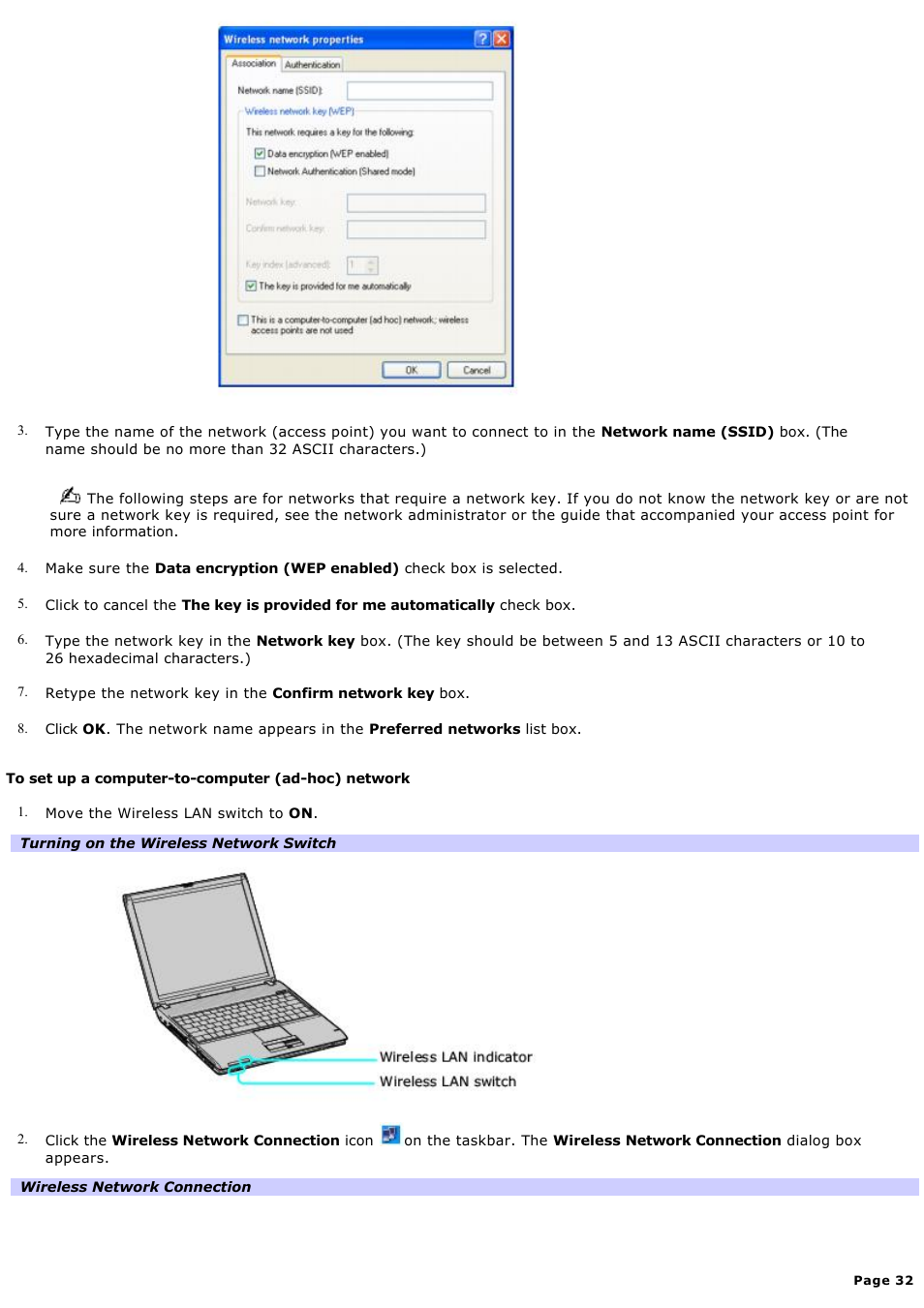 Sony PCG-V505BXP User Manual | Page 32 / 141