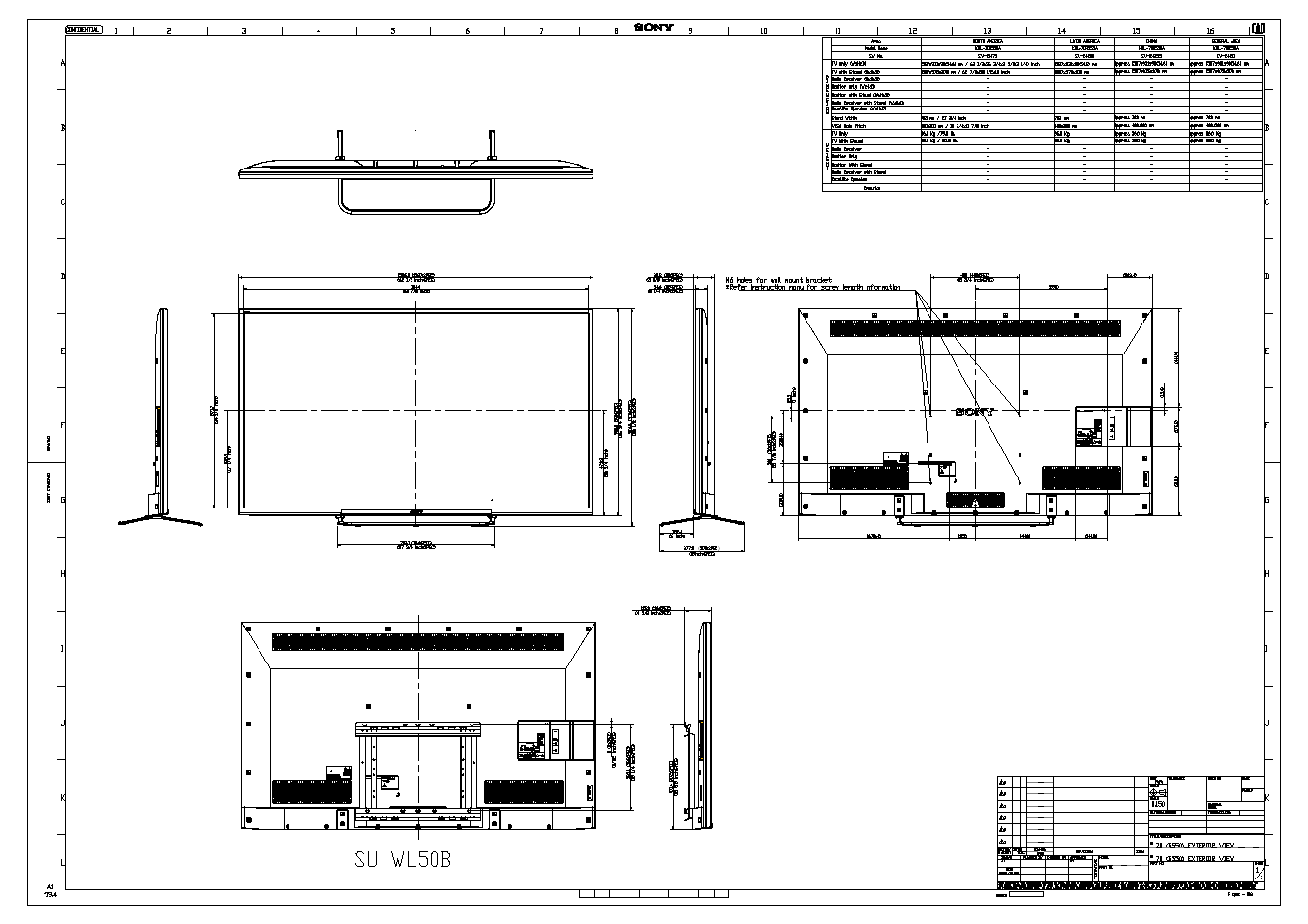 Sony KDL-70R550A User Manual | 1 page