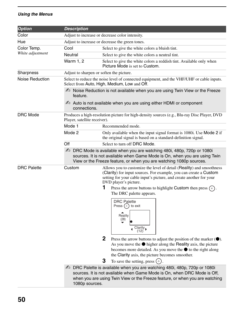 Sony KDS-R60XBR2 User Manual | Page 50 / 83