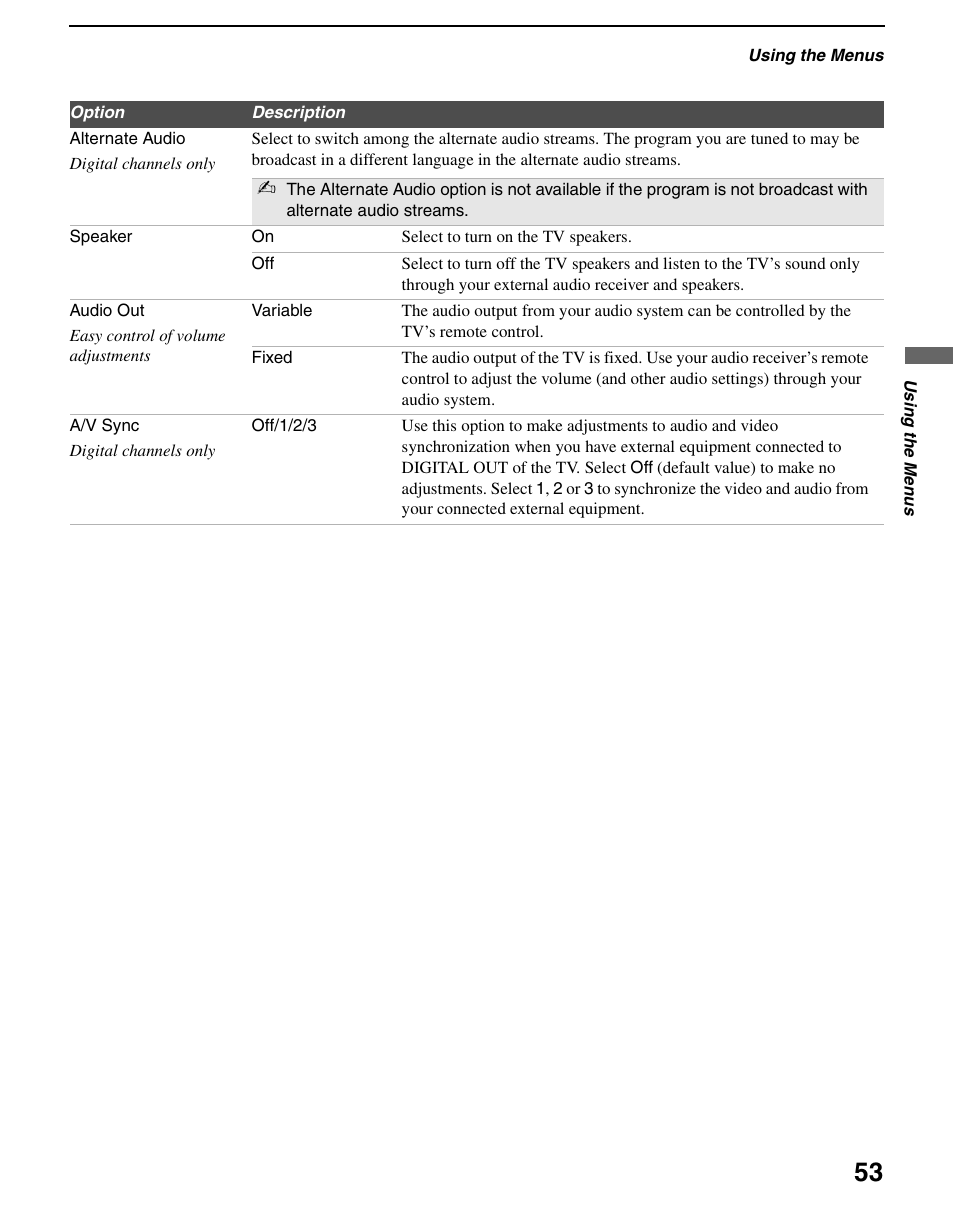 Sony KDS-R60XBR2 User Manual | Page 53 / 83