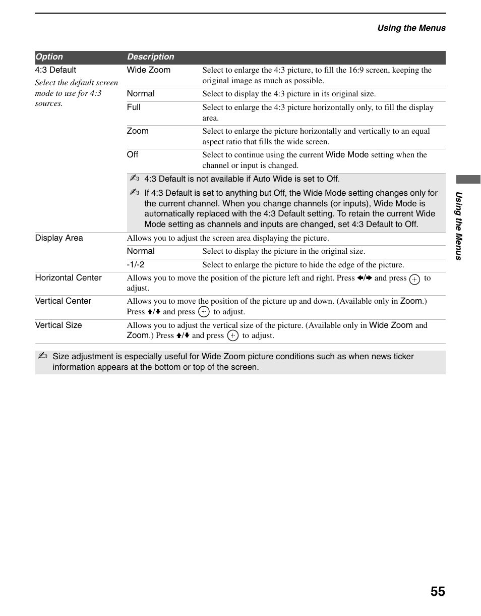 Sony KDS-R60XBR2 User Manual | Page 55 / 83