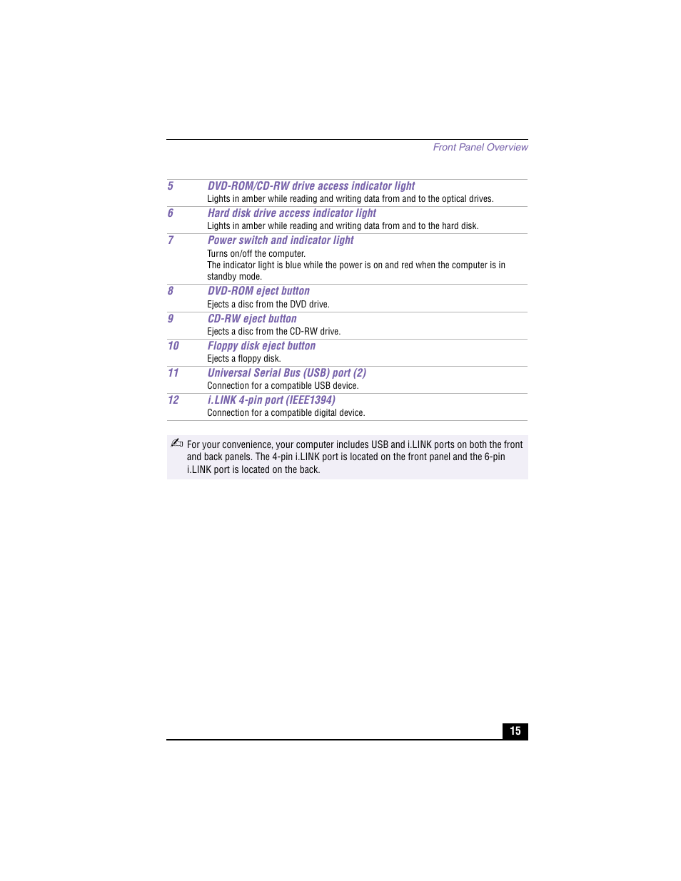 Sony PCV-RX480DS User Manual | Page 15 / 101