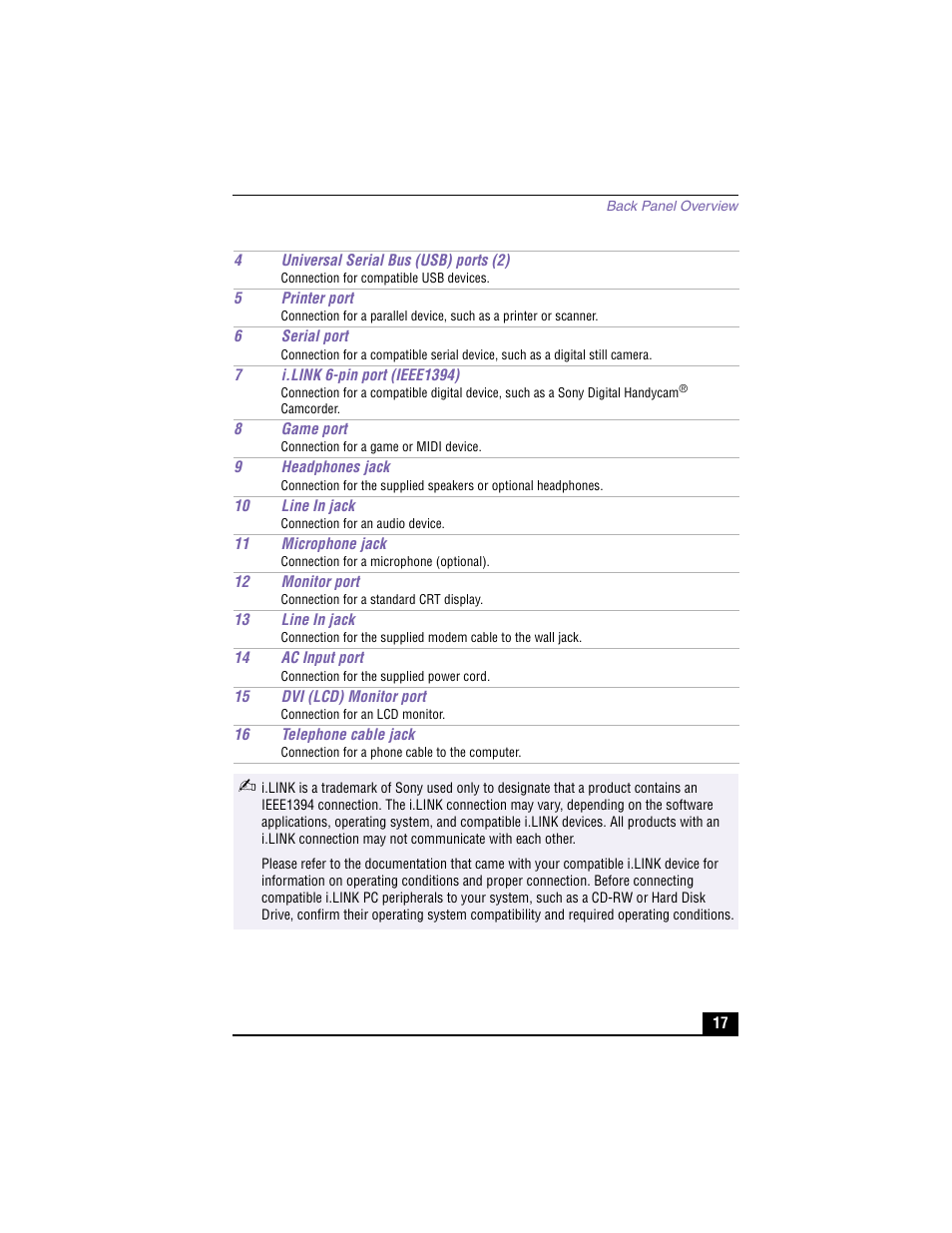 Sony PCV-RX480DS User Manual | Page 17 / 101