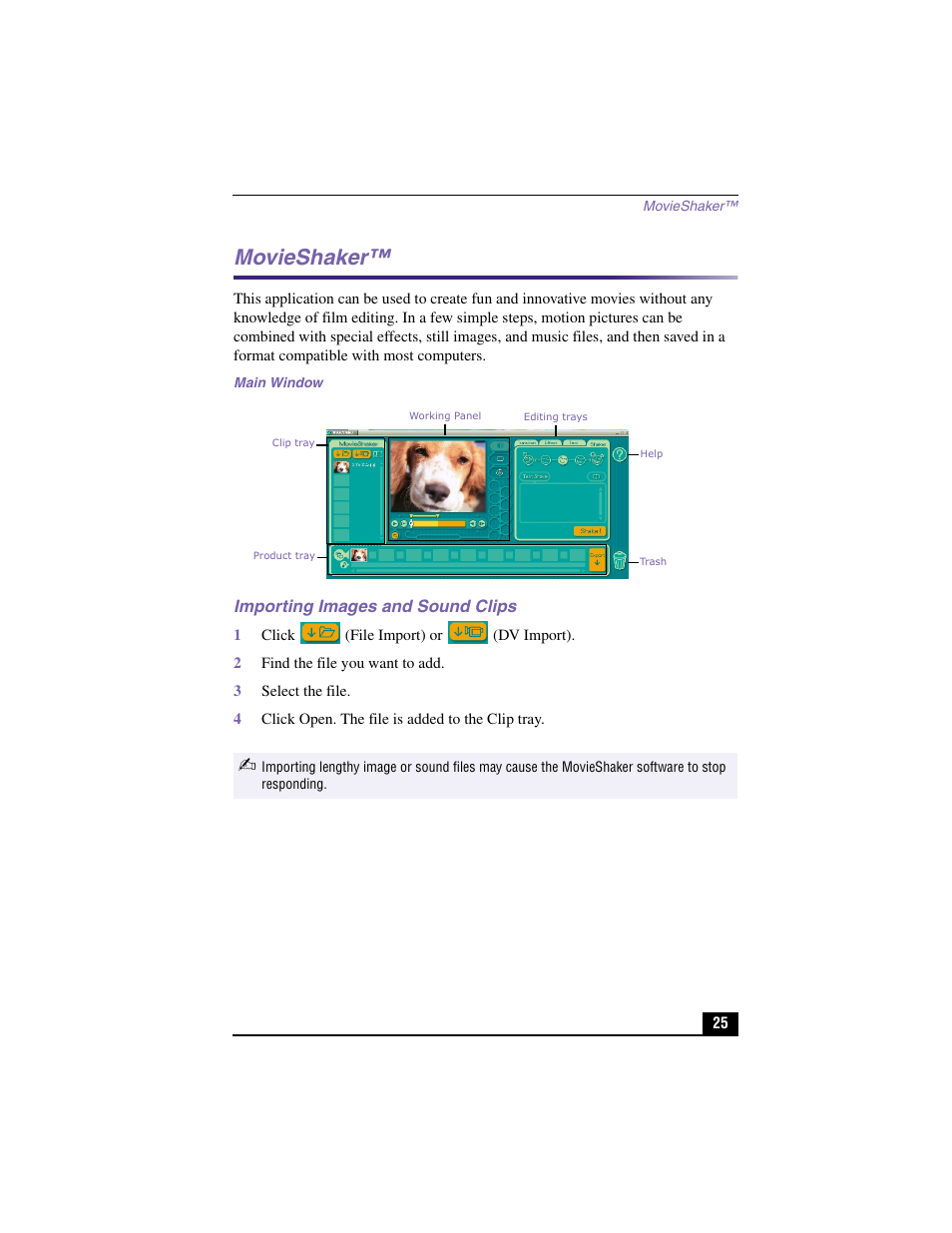 Movieshaker | Sony PCV-RX480DS User Manual | Page 25 / 101