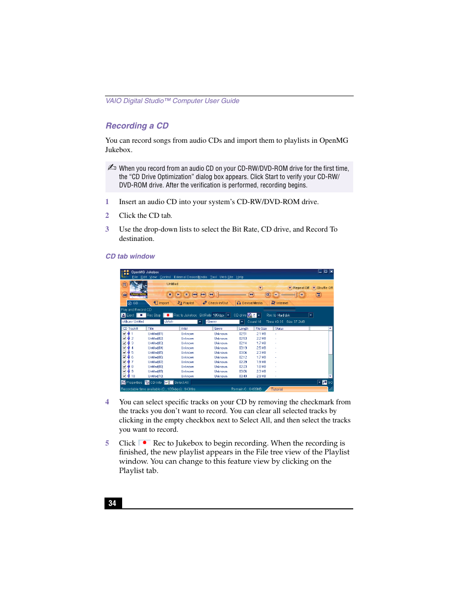 Sony PCV-RX480DS User Manual | Page 34 / 101