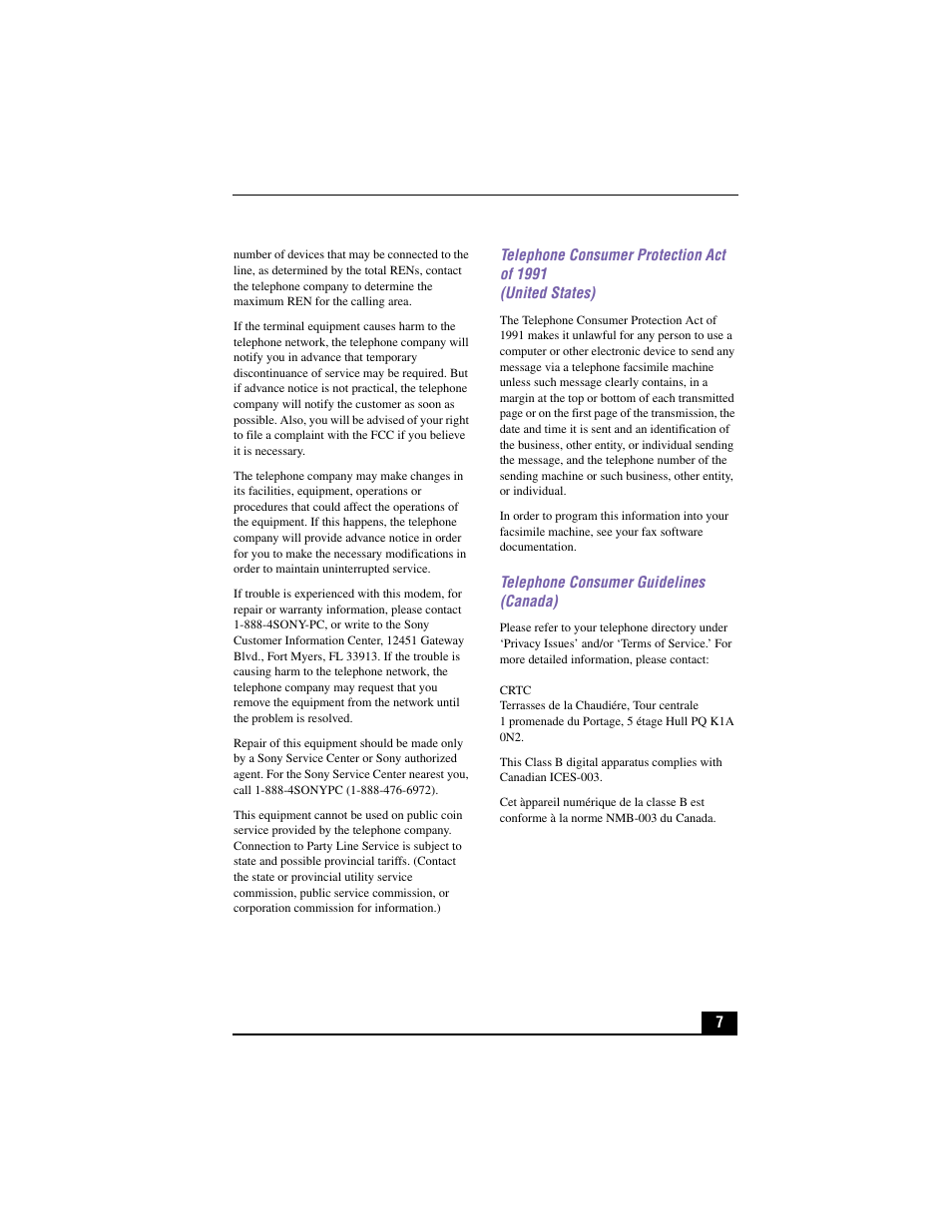 Sony PCV-RX480DS User Manual | Page 7 / 101