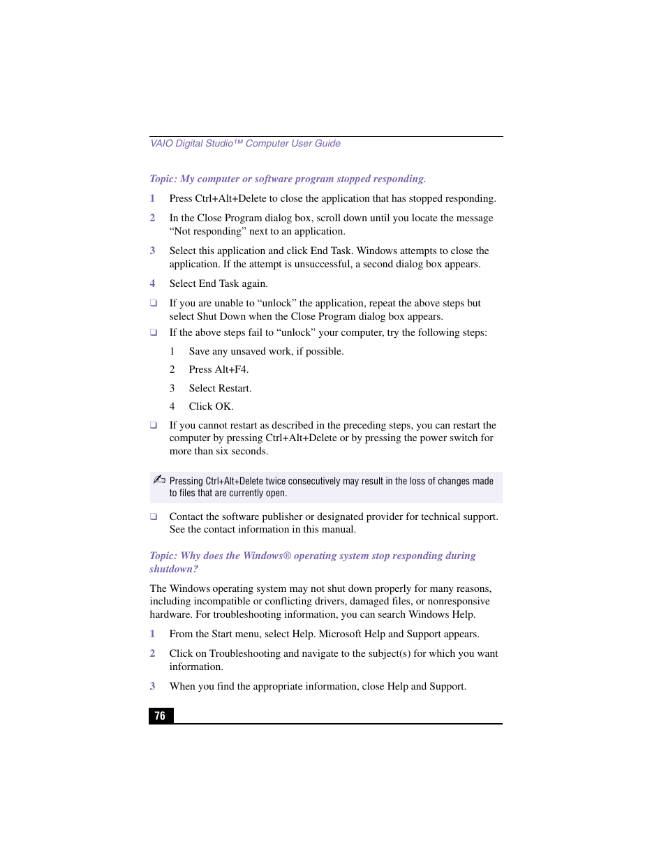 Sony PCV-RX480DS User Manual | Page 76 / 101