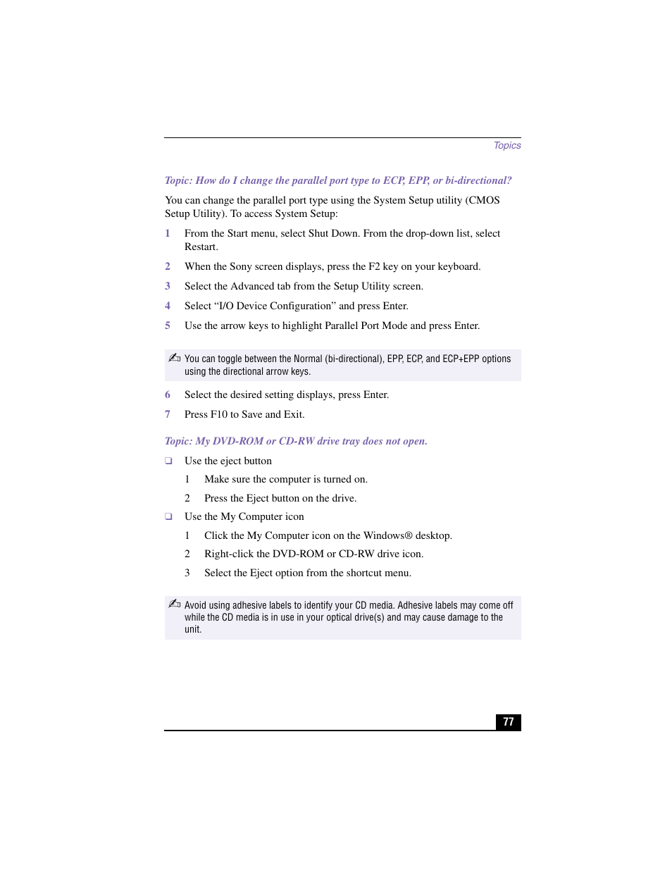 Sony PCV-RX480DS User Manual | Page 77 / 101