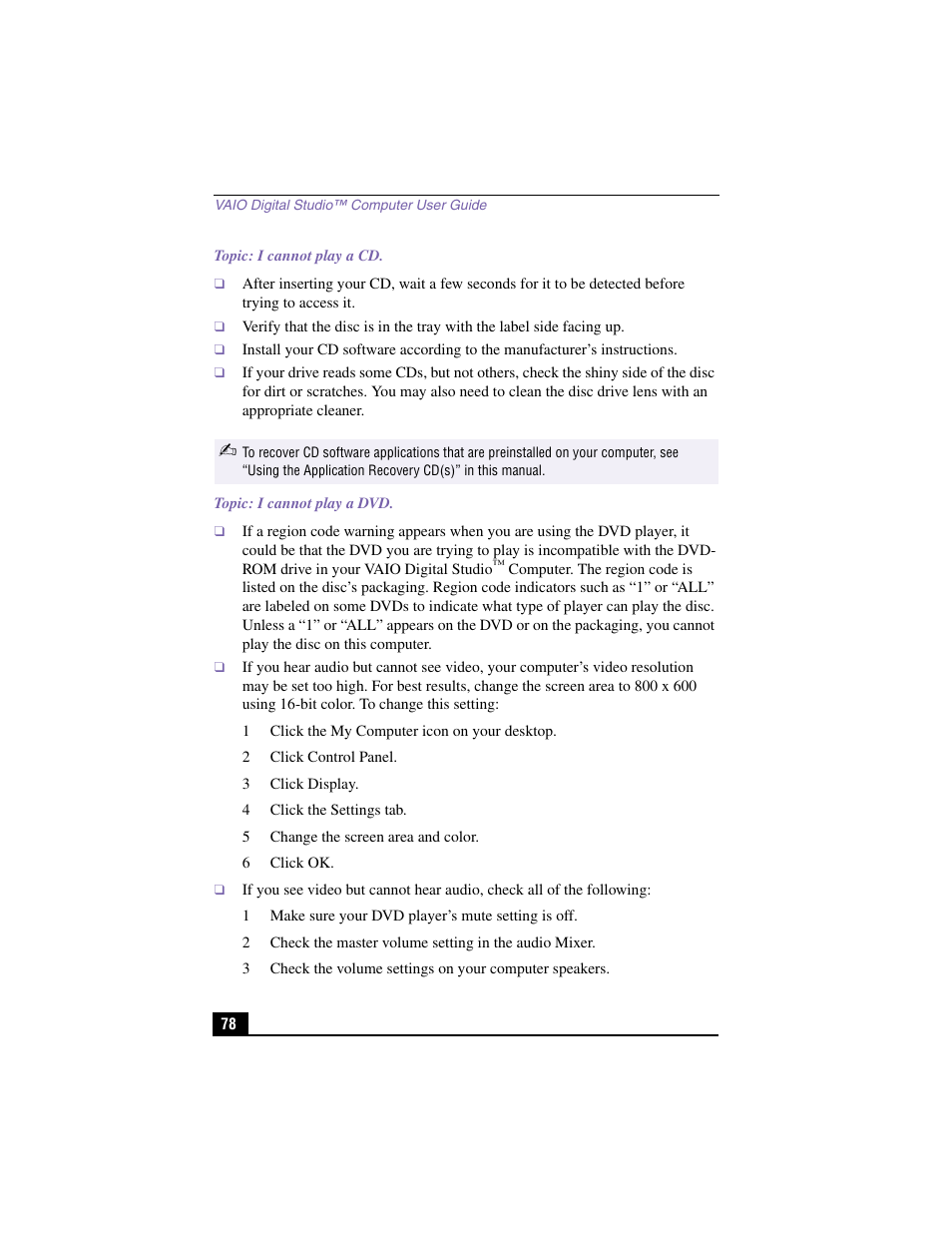 Sony PCV-RX480DS User Manual | Page 78 / 101