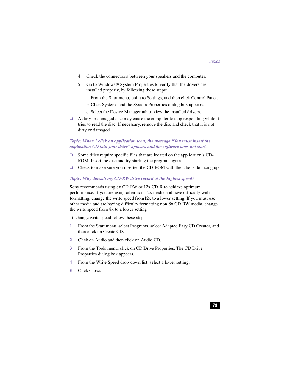 Sony PCV-RX480DS User Manual | Page 79 / 101