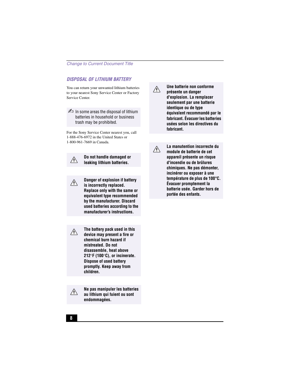 Sony PCV-RX480DS User Manual | Page 8 / 101