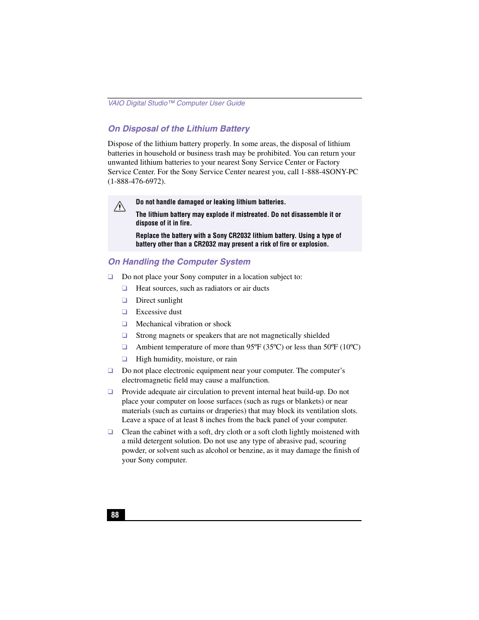 Sony PCV-RX480DS User Manual | Page 88 / 101