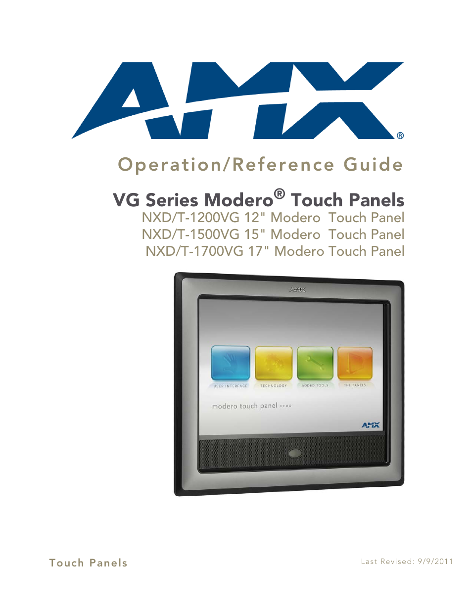 AMX Modero NXD/NXT-1200VG User Manual | 256 pages