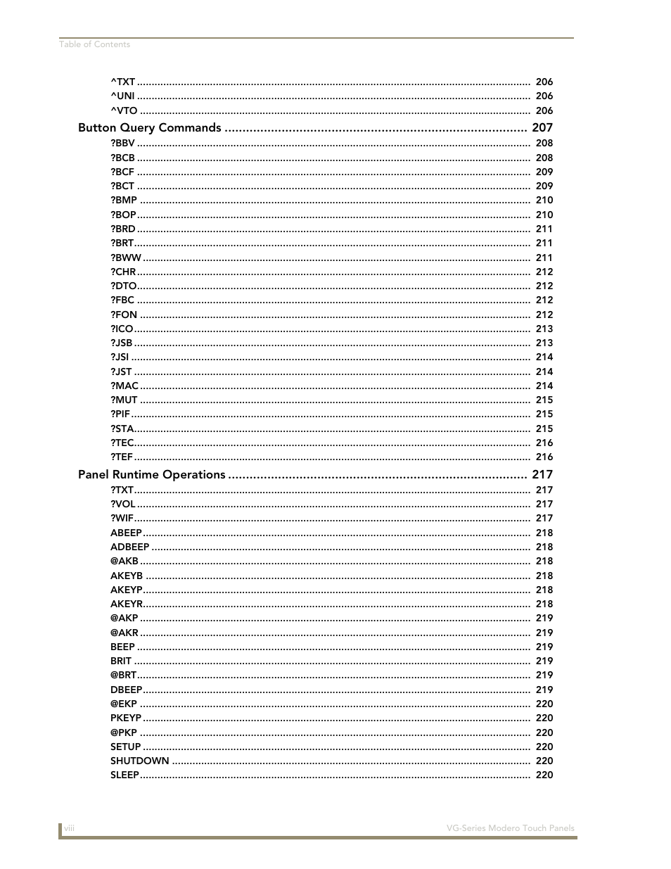 AMX Modero NXD/NXT-1200VG User Manual | Page 12 / 256