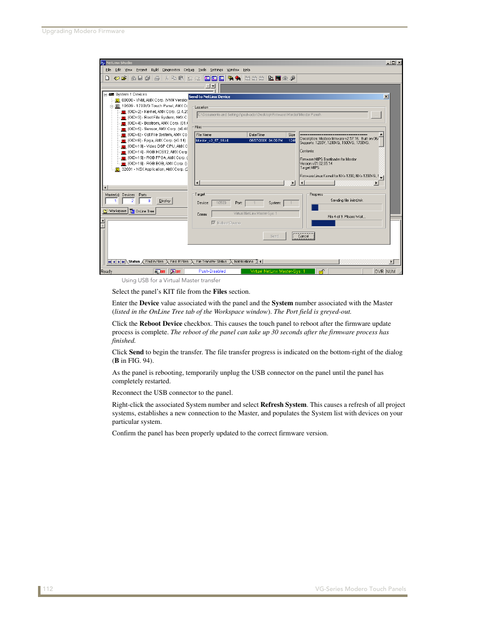 Fig. 94). v, In fig. 94) | AMX Modero NXD/NXT-1200VG User Manual | Page 126 / 256