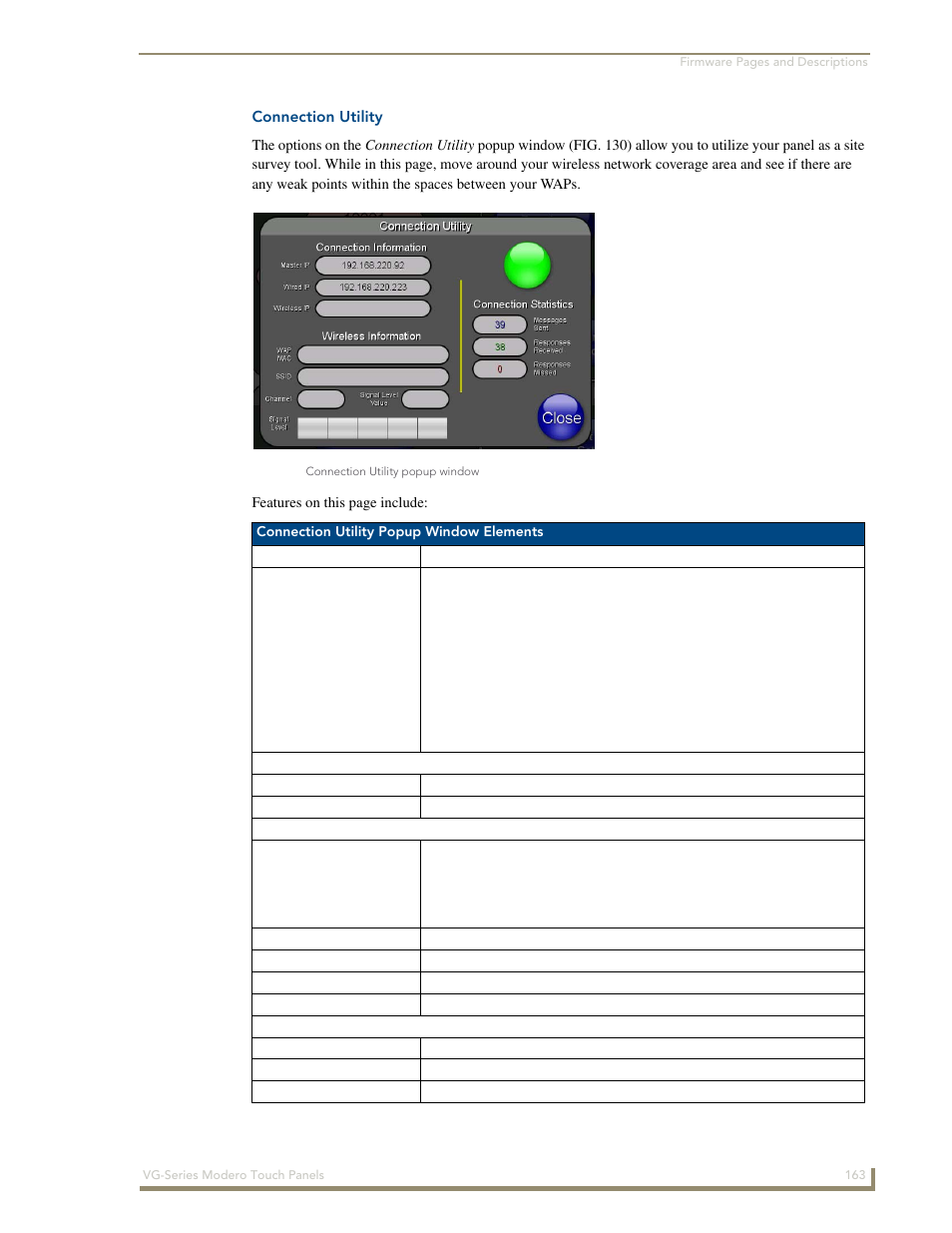 Connection utility | AMX Modero NXD/NXT-1200VG User Manual | Page 177 / 256