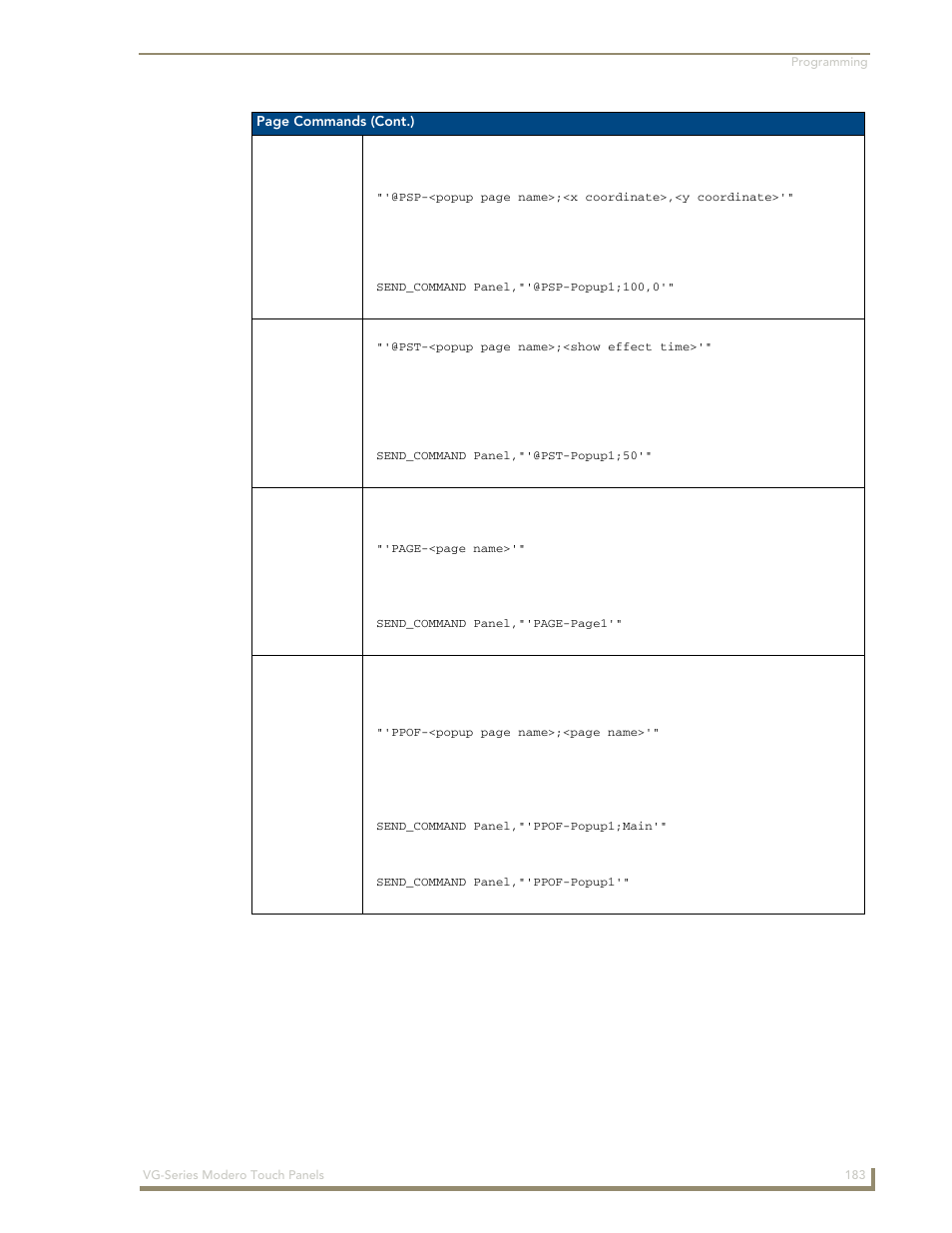 Ppof | AMX Modero NXD/NXT-1200VG User Manual | Page 197 / 256