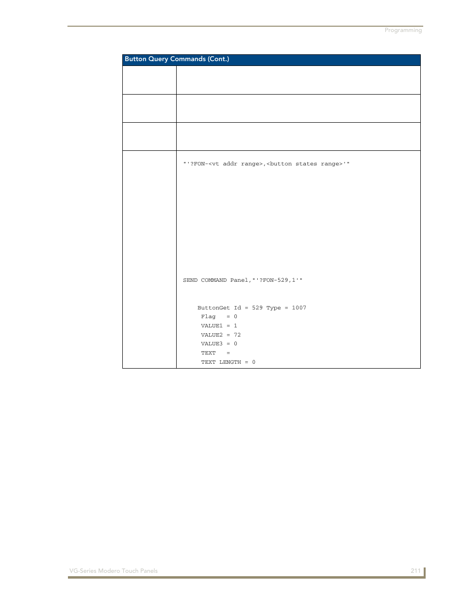 Chr ?dto ?fbc ?fon | AMX Modero NXD/NXT-1200VG User Manual | Page 225 / 256