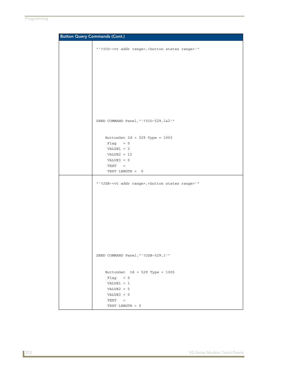 Ico ?jsb | AMX Modero NXD/NXT-1200VG User Manual | Page 226 / 256