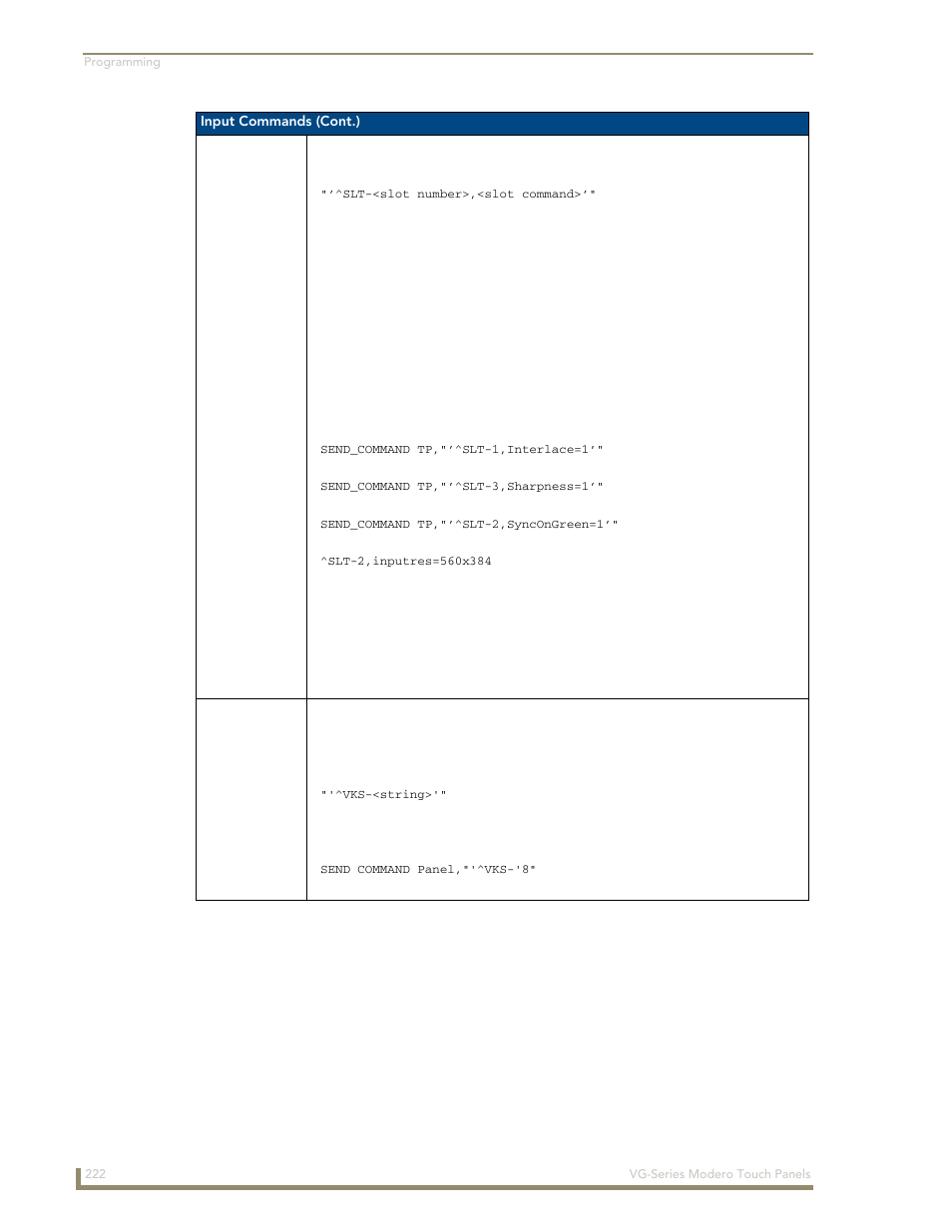 Slt ^vks | AMX Modero NXD/NXT-1200VG User Manual | Page 236 / 256