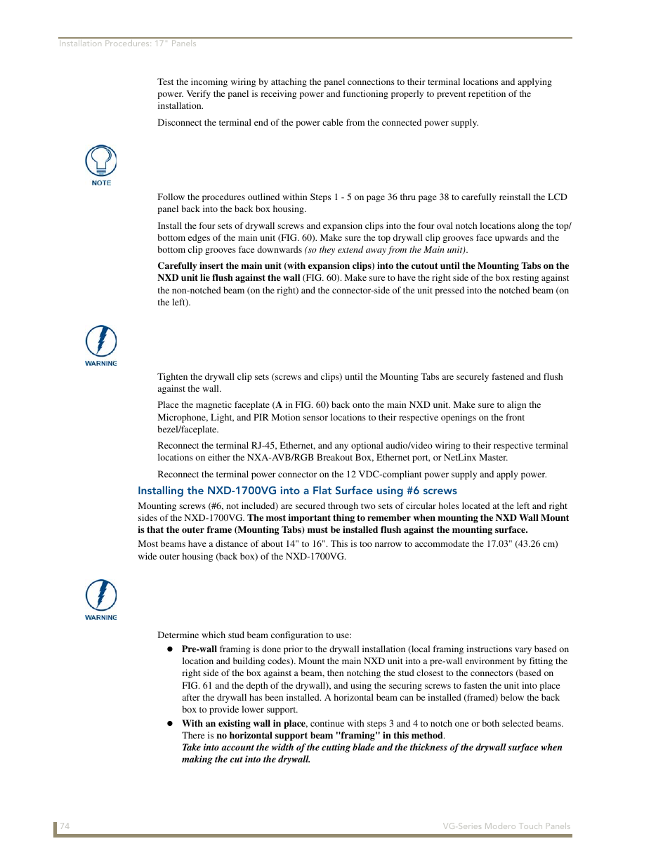 AMX Modero NXD/NXT-1200VG User Manual | Page 88 / 256