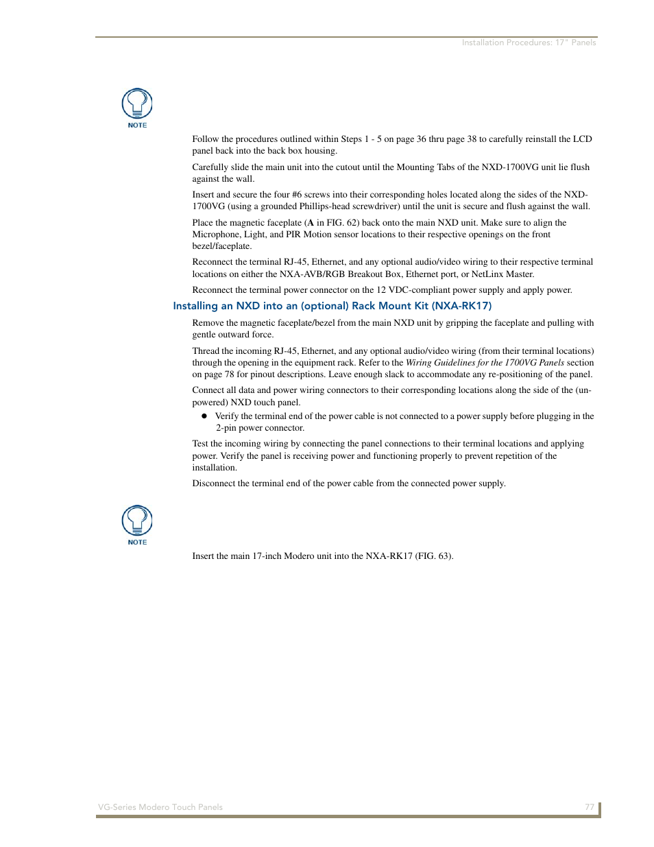 AMX Modero NXD/NXT-1200VG User Manual | Page 91 / 256