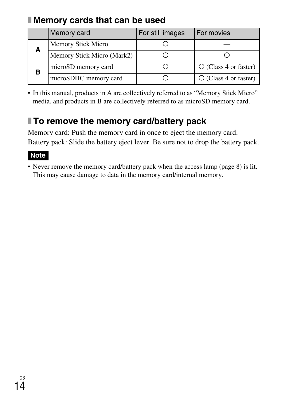 Sony DSC-TX55 User Manual | Page 14 / 64