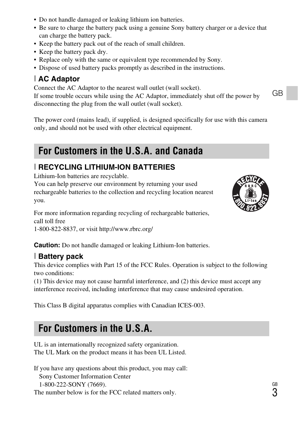 Sony DSC-TX55 User Manual | Page 3 / 64