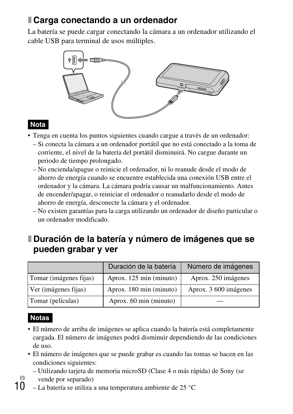 Xcarga conectando a un ordenador | Sony DSC-TX55 User Manual | Page 38 / 64